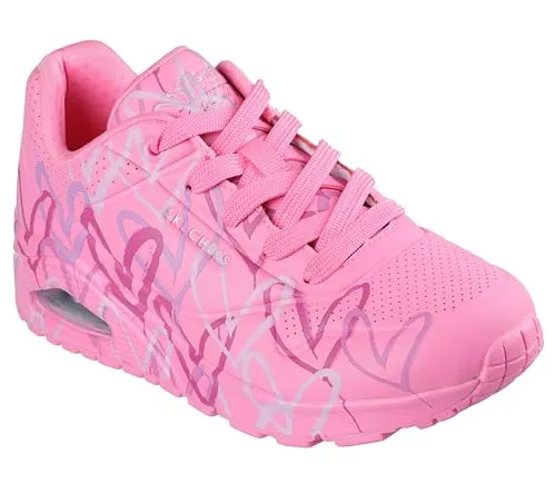 Skechers Damen UNO Spread The Love Sneaker, Pink, 40 EU - Damen-Sneaker mit luftgepolstertem Skech-Air, ideal für Komfort und Style im Alltag.