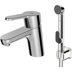 Hansa Waschtischarmatur Hansaprimo 49462203 - Waschtischarmatur mit Handbrause, aus entzinkungsarmem Messing, ideal für moderne Badezimmer und einfach zu montieren dank Rapid-Montagesystem.