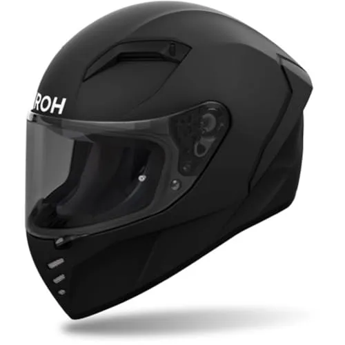 Airoh Connor Color Helm 2XL, schwarz - Motorradhelm mit ATVR-Visier, extra großem Sichtfeld und kratzfester, UV-beständiger Oberfläche – ideal für Sicherheit und Komfort beim Fahren.