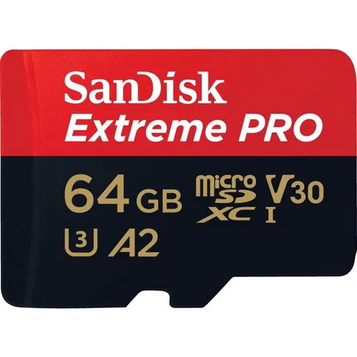 SanDisk microSDXC Extreme Pro 64 GB - 200 MB/s Lesegeschwindigkeit, ideal für Fotografen und Videografen mit robustem Schutz vor äußeren Einflüssen