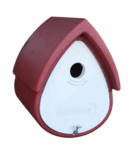 Schwegler Nistkasten 2MR Halbhöhle rot-grau - Nistkasten für Bachstelze, Hausrotschwanz und Rotkehlchen. Langlebig, witterungsbeständig und spechtsicher – ideal zur Wandmontage an Haus oder Balkon.