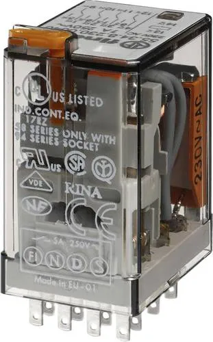 Finder 55.34.8.048.0040 Steckrelais 48 V/AC 7A 4 Wechsler 1St.