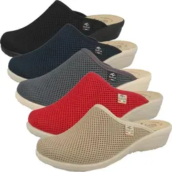 Fly Flot Damen Hausschuh Pantoffel flach Mesh 330019 von Fly Flot