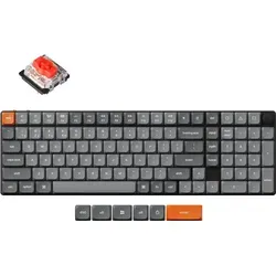 Keychron K17 Max QMK Wireless Kabellose Mechanische Tastatur, QWERTY US, LED, Hot-Swap, Low Profile, Gateron Mechanical Red K17M-A1 - Schwarz