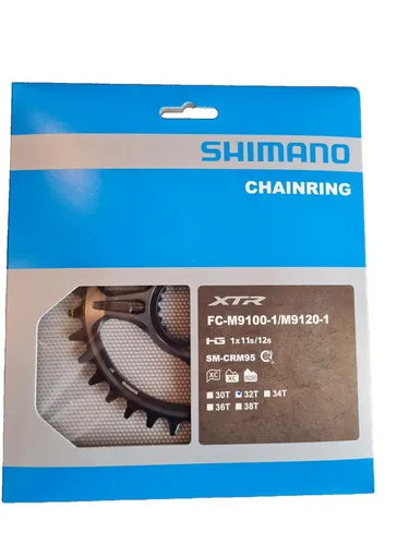 Shimano XTR Kettenblatt FC-M9100-1 32 Zähne - Hochwertiges 12-fach Kettenblatt für präzise Schaltvorgänge, ideal für anspruchsvolle Mountainbiker und Rennradfahrer.