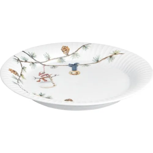 Kähler Frühstücksteller - Hammershøi Jul Weihnachtsteller - Frühstücksteller aus Kähler Design, Ø 22 cm, mit klassischem Weihnachtsdesign für festliche Anlässe und gemütliche Frühstücke.