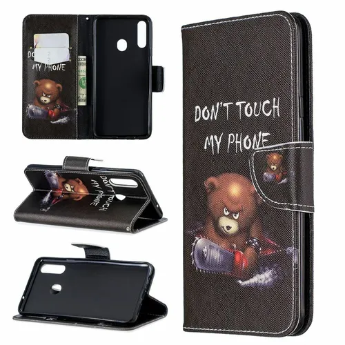 Für Samsung Galaxy A20S Kunst-Leder Handy Tasche Motiv 1 Hülle Case Etuis Cover
