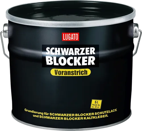 Schwarzer Blocker Spachtelmasse Dichtungsmasse Lugato 2,5L