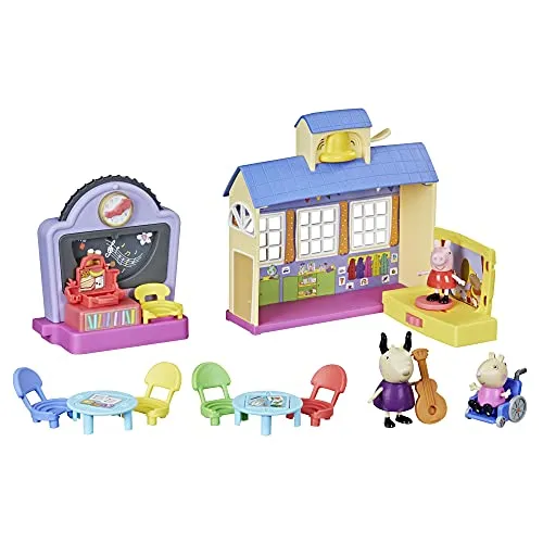 Peppa Pig Peppa’s Adventures Spielgruppe - Spielfigur Spielsets mit interaktiven Lernstationen, die Vorschulkinder zum Spielen und Lernen anregen – inklusive 3 Figuren und 9 Zubehörteilen für grenzenlosen Spaß.
