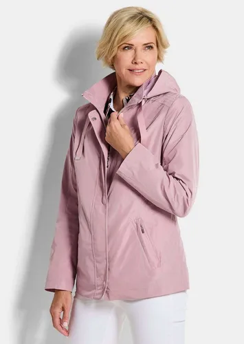 GOLDNER Outdoorjacke Kurzgröße: Outdoor-Jacke mit Kapuze Übergangsjacke mit Stehkragen, Reißverschluss, Taschen und Langarm