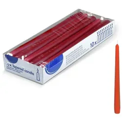 DeinPack 120 Spitzkerzen - Rot - Dekorative Haushaltkerzen - Brenndauer 8 Stunden