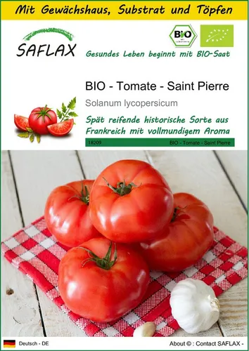 SAFLAX Gemüsesamen SAFLAX - Anzuchtset - BIO - Tomate - Saint Pierre