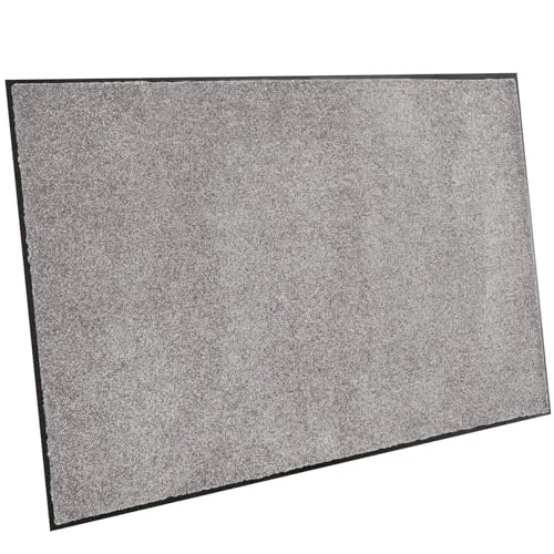 ANRO Fußmatte Schmutzfangmatte mit Gummirand Amigo Türmatte Fußabtreter für Haustür innen und außen rutschfest waschbar Grau 90x150cm