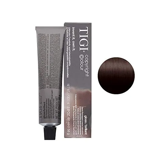 Tigi Gloss Mittelbraun Asch Mahagoni 4/85, 1er Pack (1 x 60 ml)