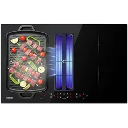 CIARRA ONE Induktionskochfeld mit Dunstabzug 83 cm - Kochfelder mit 4 Platten, Flexzone und 7000W PowerBoost für schnelles Kochen – die perfekte Kombination aus Stil und Funktionalität für Ihre moderne Küche.
