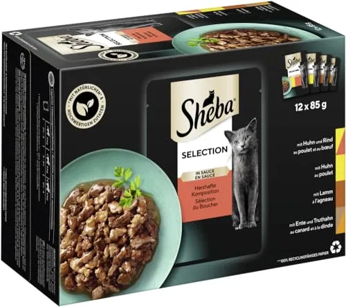 Sheba Katzenfutter Nassfutter Selection in Sauce Herzhafte Komposition