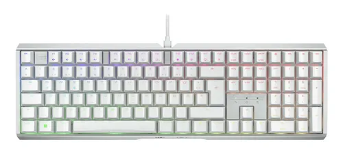 XTRFY MX 3.1 Gaming-Tastatur - Weiß/Silber, DE-Layout mit Cherry MX2A Red - Eingabegerät mit RGB-Beleuchtung und reaktionsschnellen Cherry MX2A Red Schaltern für ein optimales Gaming-Erlebnis.