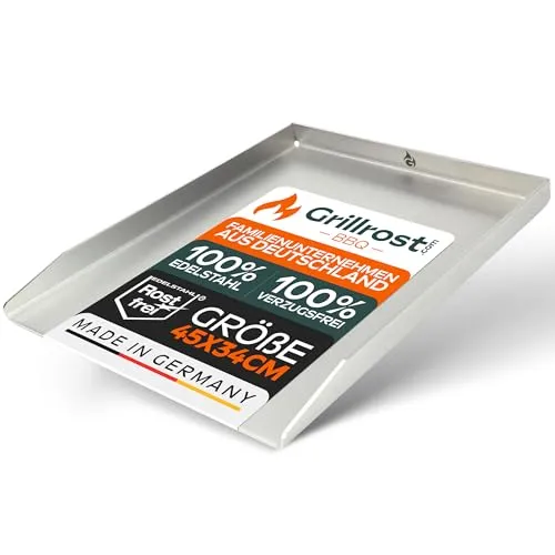 Edelstahl Grillplatte - Plancha 43,5 x 33cm für Broil King Baron - Grillplatten für Broil King Baron: Hochwertige Edelstahl-Plancha mit rutschfester Oberfläche und optimaler Wärmespeicherung, spülmaschinenfest und ideal für saftige Grillgerichte.