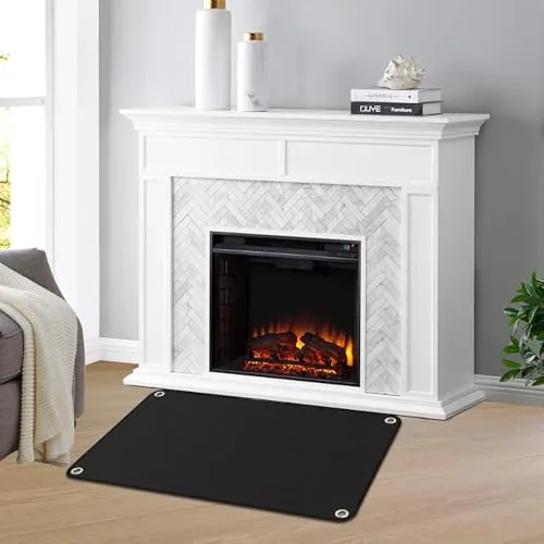 Grillmatte Bodenschutz, Grillschutzmatte Silikon-Glasfaser, Feuerschutzmatte Hitzebeständig bis 650℃ Hitzeschutzmatte, Grillunterlage Faltbare, für Gasgrill Holzkohlegrill, Boden, Rasen (100 * 150CM)