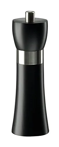 Zassenhaus 20748 Salzmühle Hamburg, 18 cm - Salzmühle aus Buche in elegantem Schwarz, ausgestattet mit einem hochwertigen Zassenhaus-Mahlwerk für präzise Mahlgrade von fein bis grob.