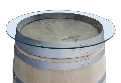 Temesso Glasplatte für Weinfass in weiß von Temesso