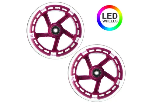 Apollo Cityroller Ersatzräderset Pro Wheels für City Scooter 145 mm - LED Wheels - Cityroller Ersatzräderset mit 145mm LED-Wheels und ABEC 7 Kugellagern für optimale Fahreigenschaften und ruhigen Fahrkomfort.