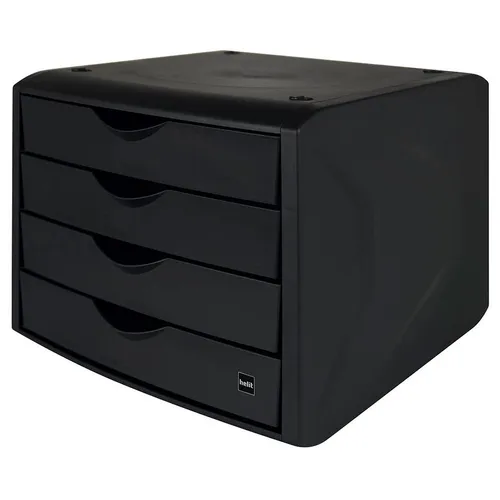 helit Schubladenbox the green chameleon  schwarz H6429595, DIN A4 mit 4...