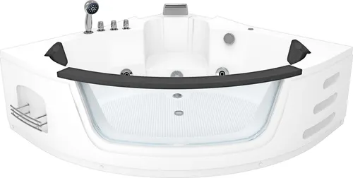 AcquaVapore Whirlpool Pool Badewanne W05 140x140cm - Sanitäranlagen & Zubehör, hochwertiger Whirlpool mit Farblichtherapie und 12 Düsen für entspannende Wassermassage, komplett anschlussfertig und leicht zu installieren.