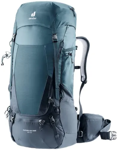 Deuter Futura Air Trek 60 + 10 Trekking Wanderrucksack - Rucksack mit Aircomfort Netzrücken-System für optimale Belüftung und Tragekomfort. Perfekte Lastübertragung und stufenlose Rückenlängenanpassung für individuelle Passform.