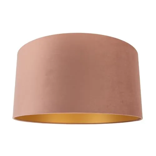 QAZQA Baumwolle Velour Lampenschirm pink 50I50I25 mit Gold - Eleganter Velour Lampenschirm in pink mit goldener Innenseite. Ideal für stilvolle Akzente in Ihrem Wohnraum. Passend für verschiedene Lichtquellen, sorgt er für eine gemütliche Atmosphäre.
