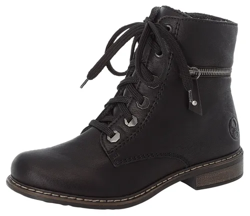 Rieker Damen Stiefeletten 71208 - Wanderschuhe mit bequemem Reißverschluss, ideal für lange Spaziergänge und Outdoor-Aktivitäten.