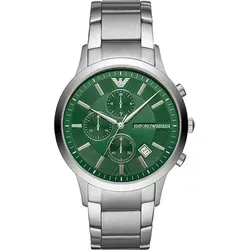 Emporio Armani AR11507 Herrenuhr - Herren Armbanduhr mit modischem Design und grünem Zifferblatt, Gehäusedicke von 11 mm – das perfekte Accessoire für stilbewusste Männer.