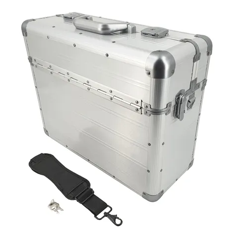 SONOVO Pilotenkoffer aus Aluminium – Businesskoffer in Silber - Pilotenkoffer & Trolleys mit abschließbarem Design, extra Fächern und Schulterriemen für optimalen Komfort im Berufsalltag.