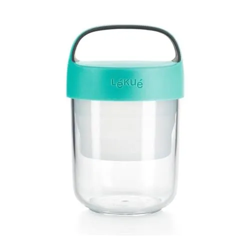 Lékué Hermetische Lunchbox für Lebensmittel, türkis, 400 ml von Lékué