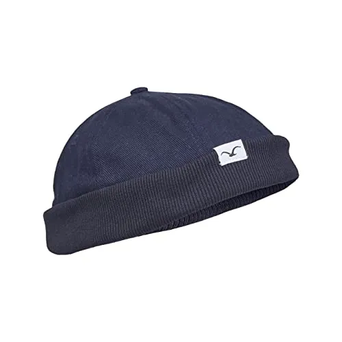 Cleptomanicx Docker Cap Brimless (Dark Navy) - Stylische Matrosenmütze im Docker Style von Cleptomanicx, waschbar und mit elastischem Rand für optimalen Tragekomfort. Ideal für Streetwear-Liebhaber!