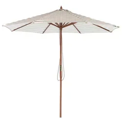 Beliani Sonnenschirm Beige & Weiß, 260x260 cm von Beliani
