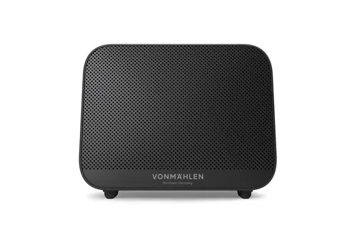 Vonmählen Air Beats Go Black - Stylischer und kompakter Bluetooth Taschenlautsprecher, wasserfest nach IP67, mit integriertem Mikrofon für klare Sprachsteuerung und Telefonate.