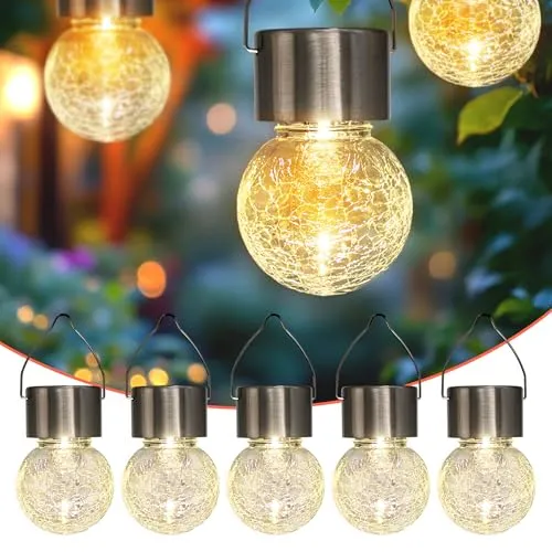 Spetebo 5x LED Solar Hängeleuchte