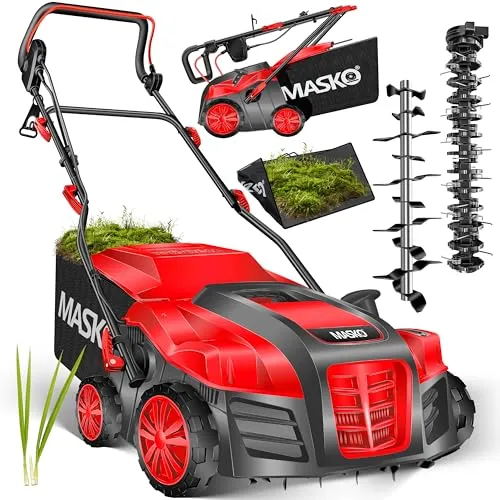 MASKO® Elektro 2in1 Vertikutierer 1800W mit 40cm Arbeitsbreite