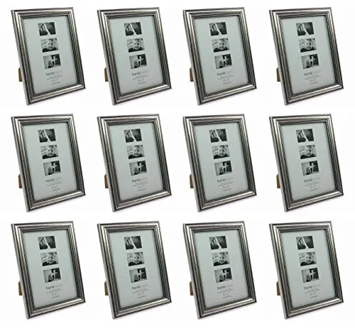 Bilderrahmen Rahmen Fotorahmen Antik Silber 13 cm x 18 cm 12 Stück