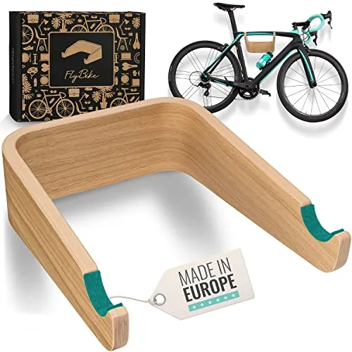 madeco Fahrrad Wandhalterung Holz in blau von madeco