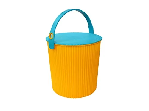 Hachiman Aufbewahrungseimer Omnioutil L, 10 L - Orange - Korb aus robustem Kunststoff, ideal zur vielseitigen Aufbewahrung und Organisation in jedem Raum.