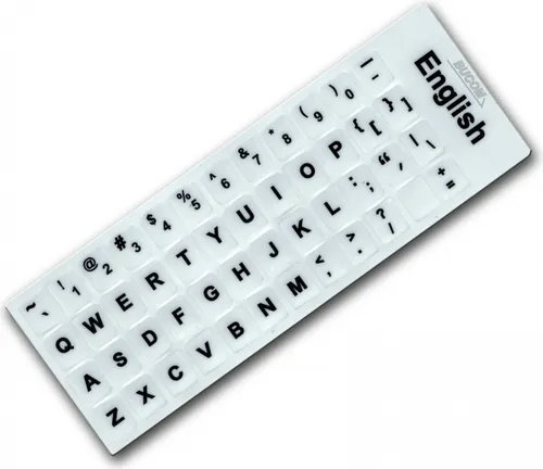 Englische UK Tastatur Aufkleber Layout für Keyboard Key Stick weiß Notebook PC Laptop Tasten Kleber