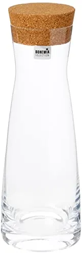 Bohemia Cristal La Bella Karaffe mit Korkverschluss, Höhe 27 cm, Kapazität 1000 Mililiter, Einheitsgröße