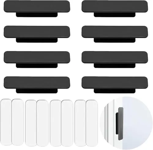 Exbrith 8 Stück Self-adhesive furniture handles, Selbstklebende Türgriffe, Türgriff Balkontür Außen, Balkontürgriff, Türgriff Balkontür Außen, für Schubladen, Schränke, Nachttische, Kühlschränke