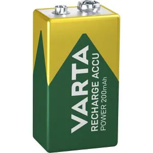 Varta Ready2Use 9V-Block Akku Ni-MH 8,4V 200mAh - sofort einsatzbereit, umweltfreundlich und bis zu 1000 Mal wiederaufladbar