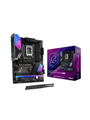 ASRock Phantom Gaming Z890 Lightning WiFi Mainboard - Intel Z890, 4x DDR5 Speicherunterstützung, ideal für Gaming und leistungsstarke Systeme
