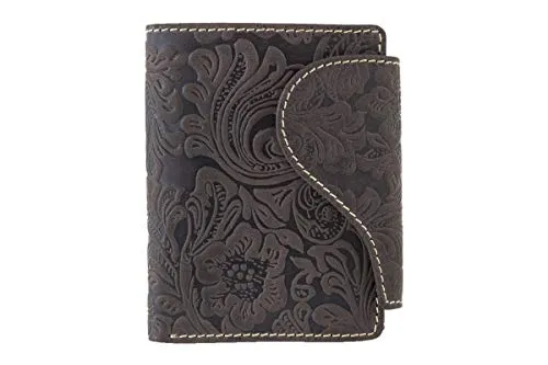 LEAS Damen Kombibörse mit Außenverschluss und Blumenmuster-Lilie