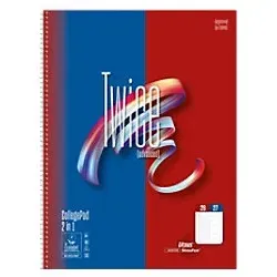 Staufen Premio Notizbuch DIN A4 Liniert Draht Seitlich gebunden Softcover Gelocht 80 Seiten 40 Blatt