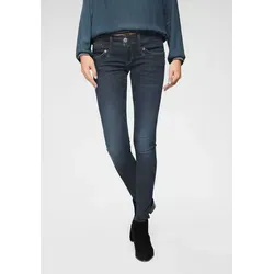 Herrlicher Slim-fit-Jeans Piper Slim Denim mit Zierknöpfen an den Gesäßtaschen blau 33